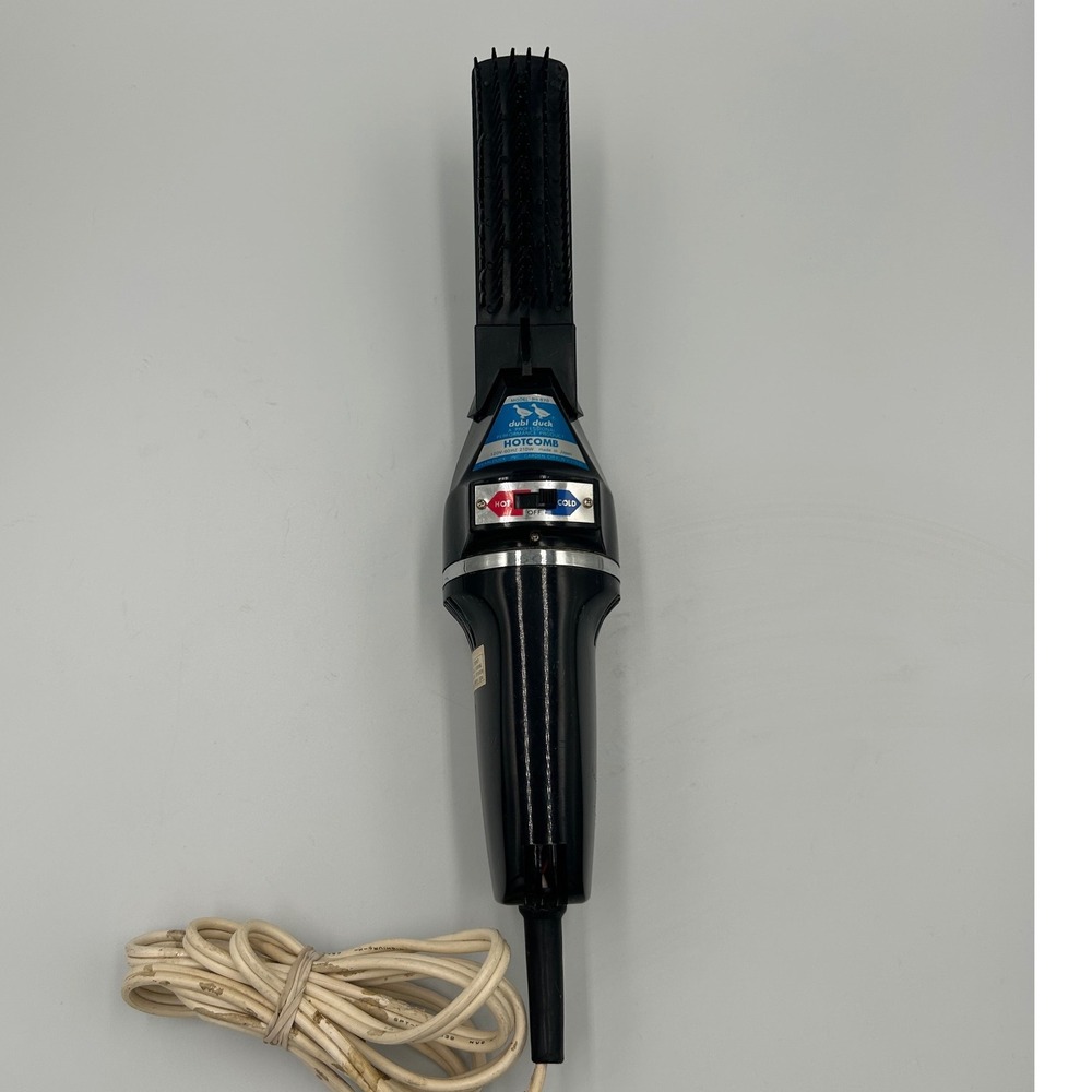 Vintage Dubl Duck Hotcomb Model 870 Professional Hair Styling Tool Made in Japan